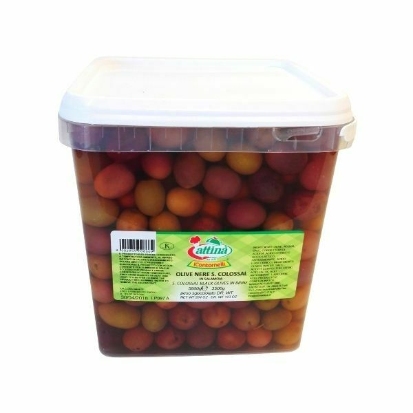 Attina & Forti S. Colossal Black Olives In Brine Bucket (5800ml) - Aytac Foods