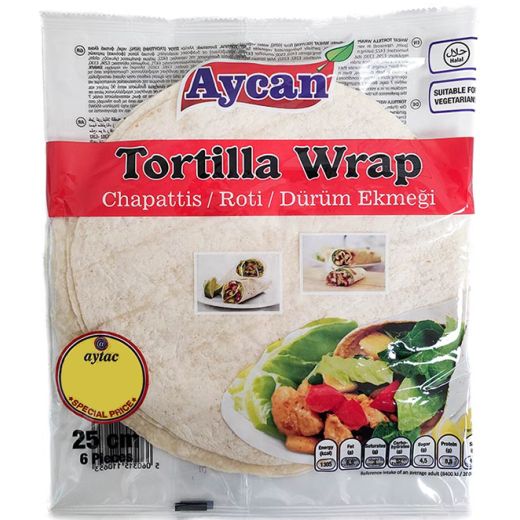 Aycan Tortilla 25 Cm (6 Pcs) - Aytac Foods