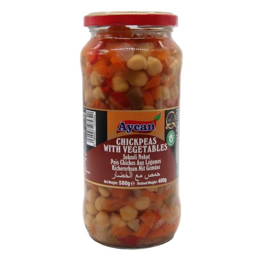 Aycan Tr Chickpeas With Vegetables Jar (580G) - Aytac Foods
