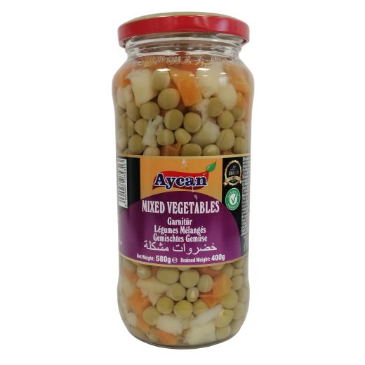 Aycan Tr Greenpeas Potatoes & Carrots Jar (580G) - Aytac Foods