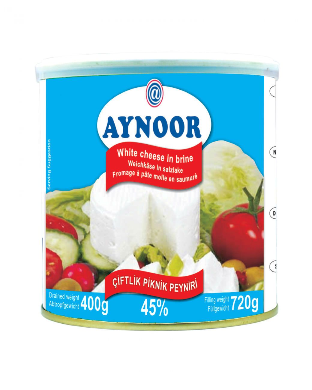 Aynoor Feta Cheese %45 (400G) - Aytac Foods