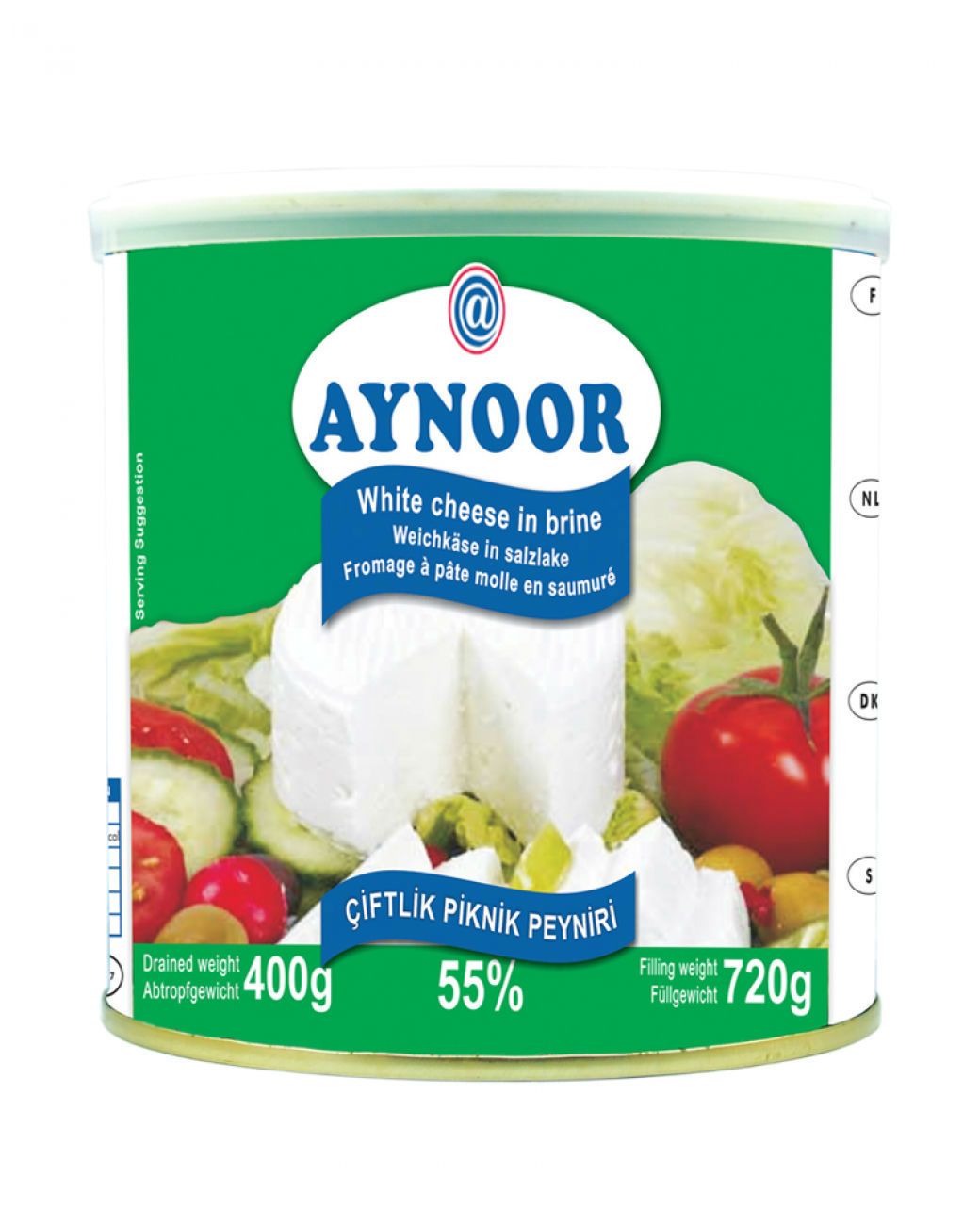Aynoor Feta Cheese %55 (400G) - Aytac Foods