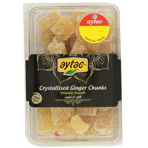 Aytac Dry Crystallised Ginger Chunks (150G) - Aytac Foods