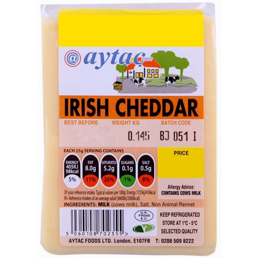 Aytac Irish Cheddar (145G) - Aytac Foods