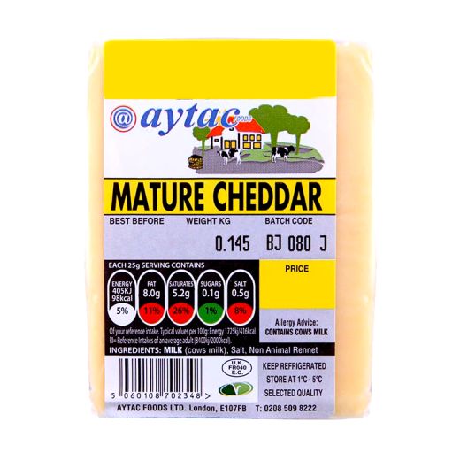 Aytac Mature Village Cheddar (145G) - Aytac Foods