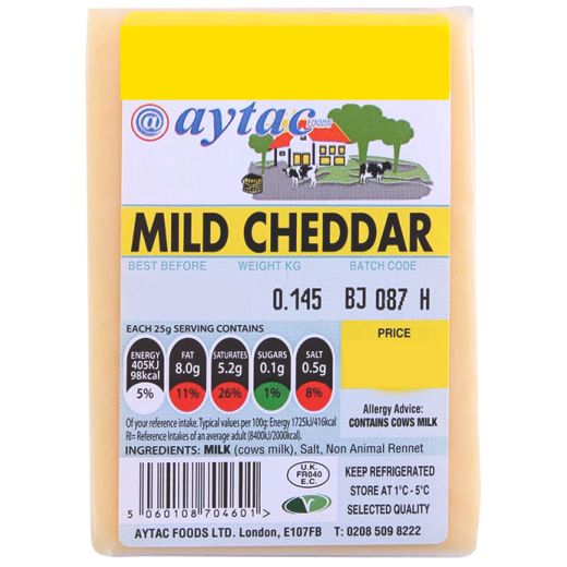 Aytac Mild Cheddar (145G) - Aytac Foods