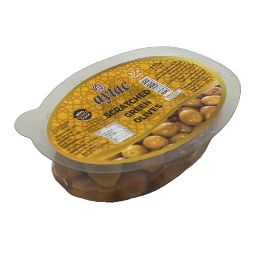 Aytac Olives Green Scratched (170GX12) - Aytac Foods