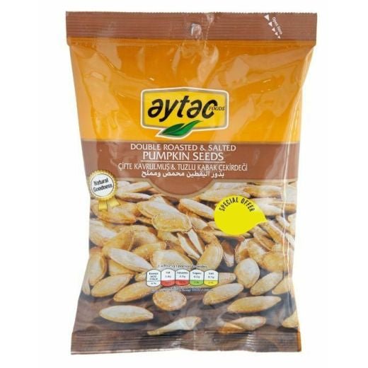 Aytac Pumpkin Seed Double Roasted & Salted (180G) - Aytac Foods