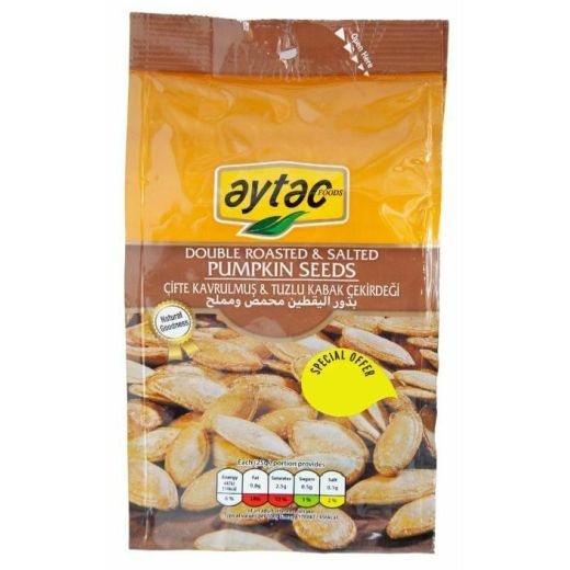 Aytac Pumpkin Seed Double Roasted & Salted (130G) - Aytac Foods