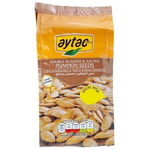 Aytac Pumpkin Seed Double Roasted & Salted (70G) - Aytac Foods