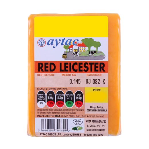 Aytac Red Leicester Cheddar (145G) - Aytac Foods