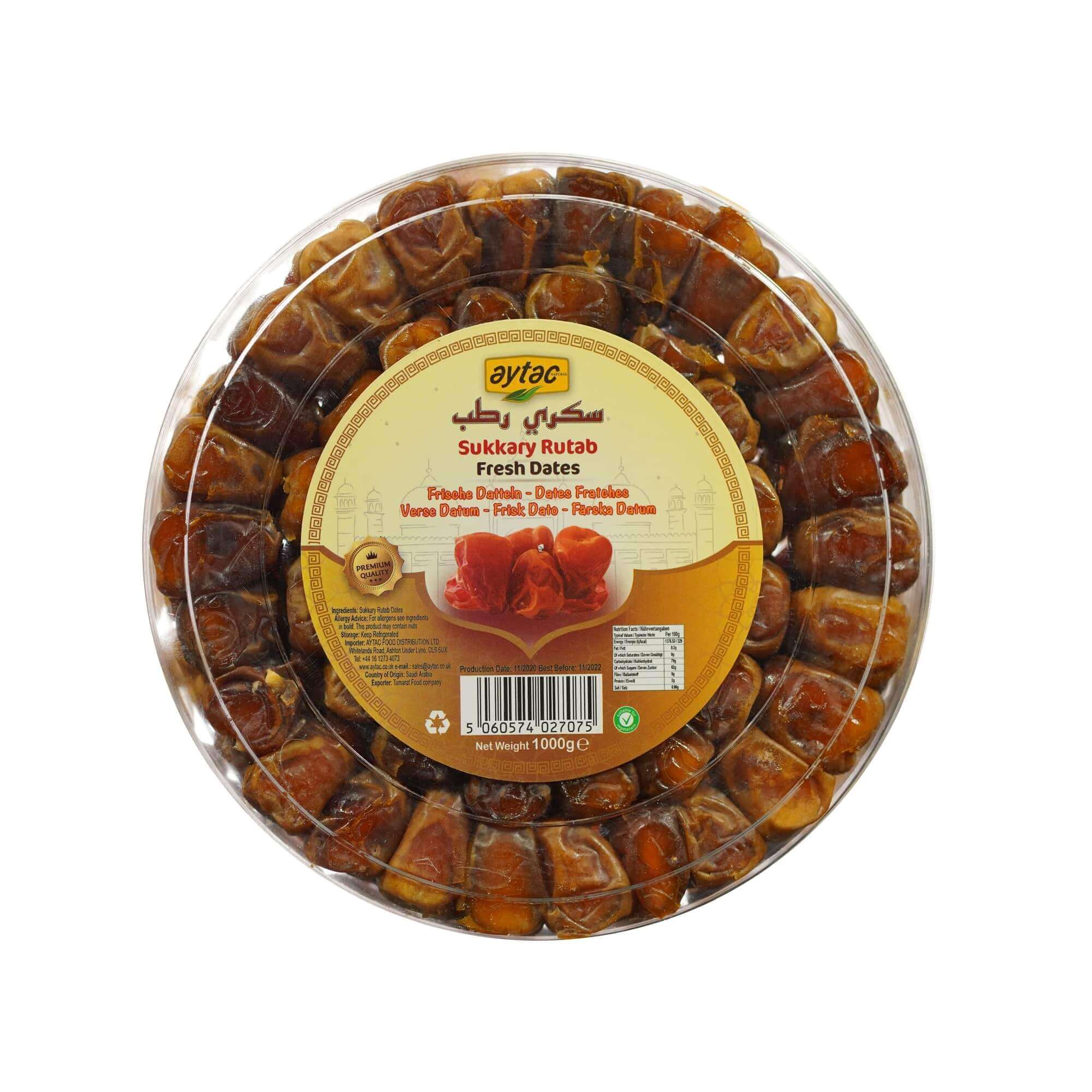 Aytac Sukkary Rutab Fresh Dates Pvc (1KG) - Aytac Foods