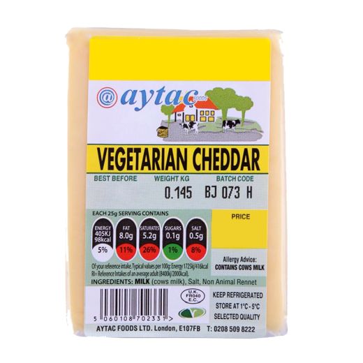 Aytac Vegetarian Cheddar (145G) - Aytac Foods