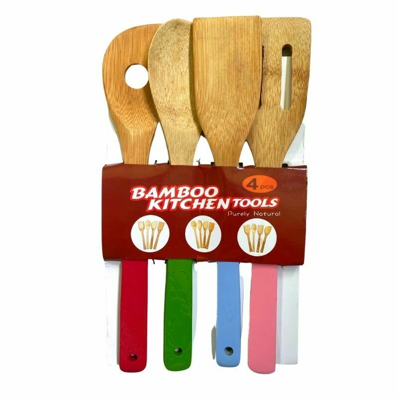 Bamboo Kitchen Tools Purely Natural 28 cm (4 Pcs) - Aytac Foods