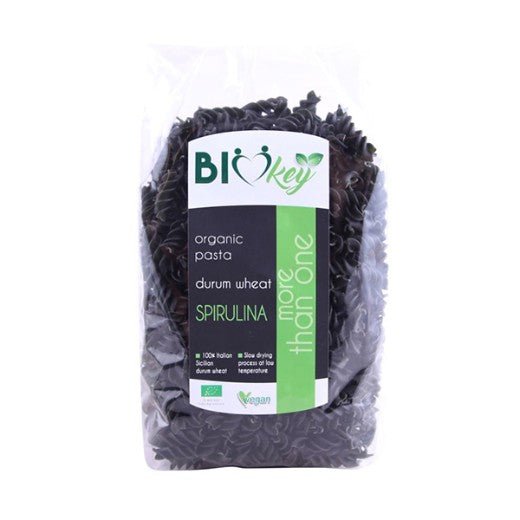 Biokey Org. Durum Wheat Fusulli With Spirulina - 500Gr - Aytac Foods
