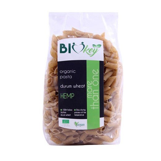 Biokey Org. Durum Wheat Penne With Hemp - 500Gr - Aytac Foods