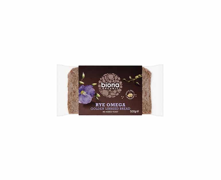 Biona Organic Omega Rye Bread With Linseed Gold (500G) - Aytac Foods