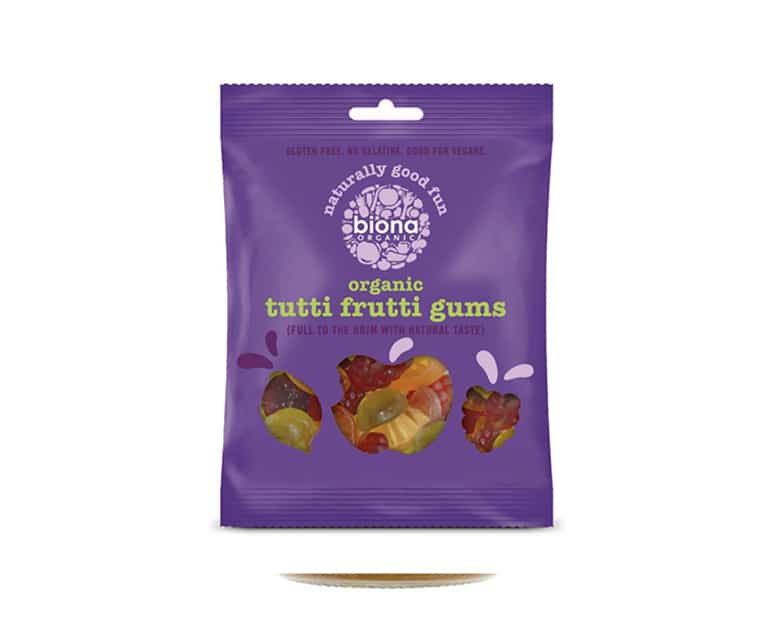 Biona Organic Organic Tutti Frutti Wine Gums (75G) - Aytac Foods