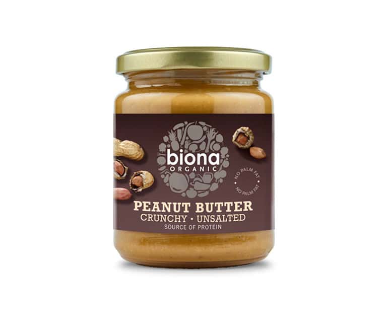 Biona Organic Peanut Butter Crunchy No Salt (250G) - Aytac Foods