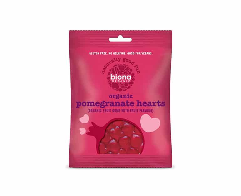 Biona Organic Pomegranate Hearts (75G) - Aytac Foods