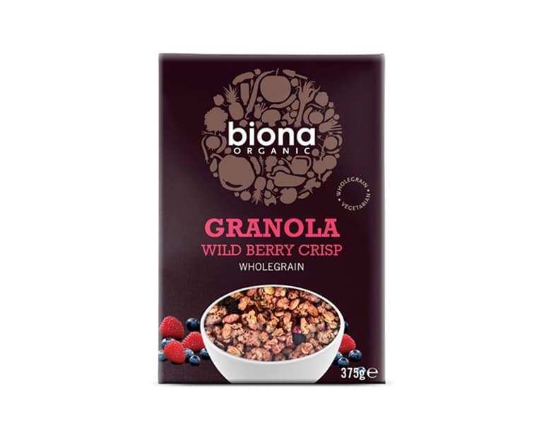 Biona Organic Wild Berry Crispy Granola Organic (375G) - Aytac Foods