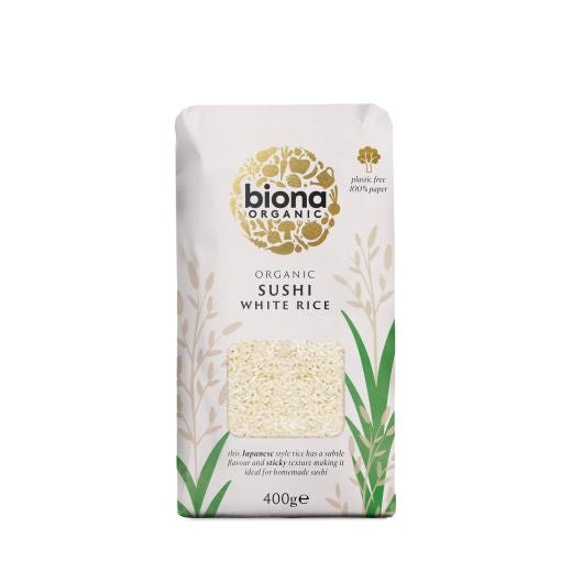 Biona Sushi Rice White Organic - 400Gr - Aytac Foods