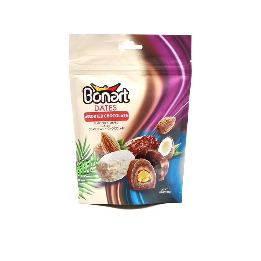 Bonart Choco Hurma Assorted Chocolate Almond (100G) - Aytac Foods