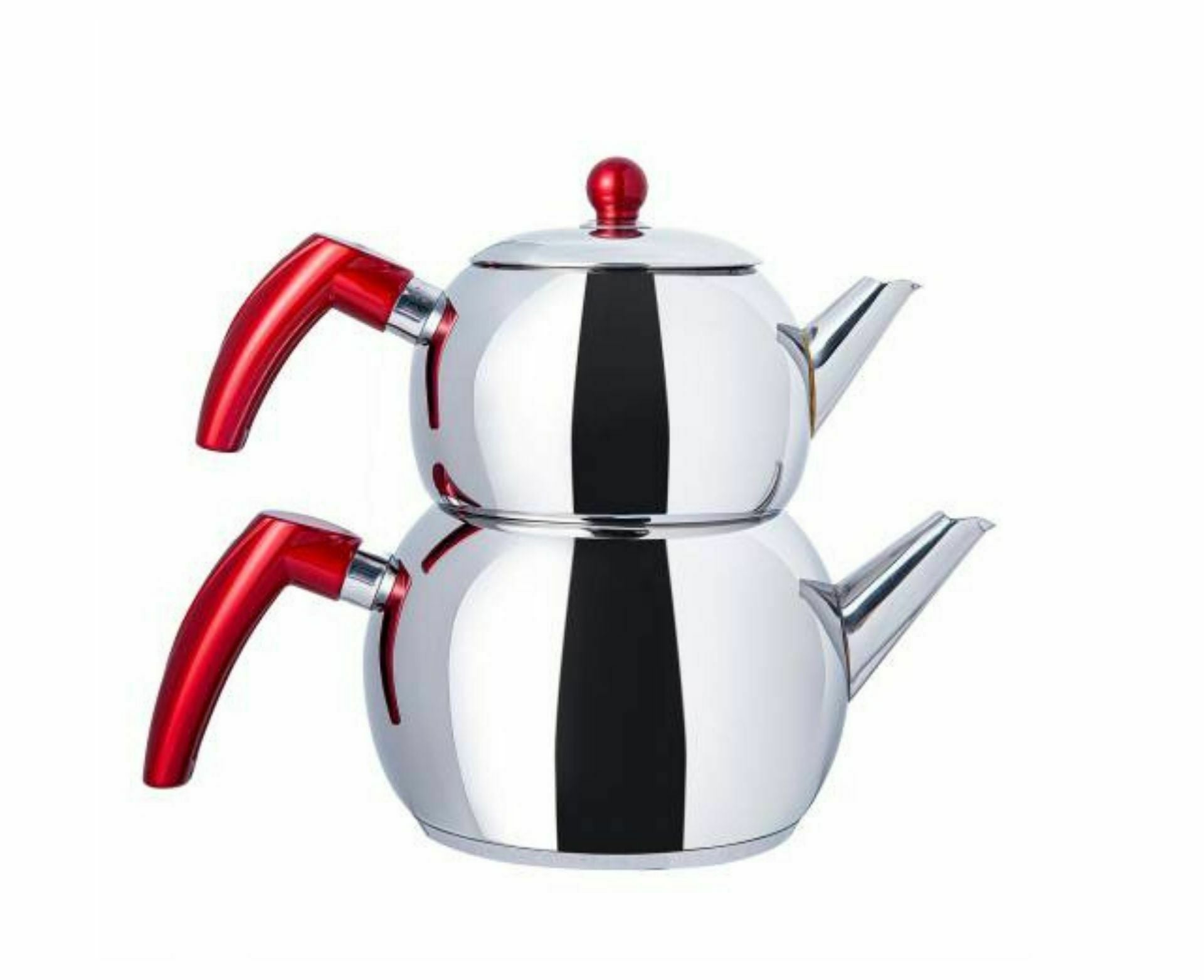 By Kardelen Aile Boyu Celik Caydanlik Seti Family Size Teapot - Aytac Foods