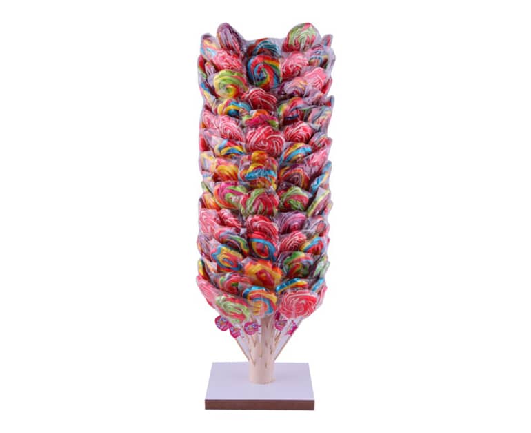 Candy Fox Lollipop With Wooden Stand Camomile (150 pcs) - Aytac Foods