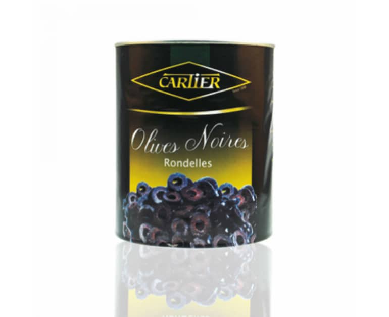 Cartier Black Sliced Olives 3050G - Aytac Foods