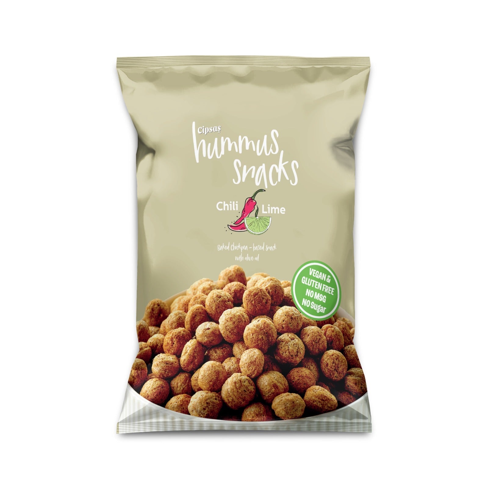 Cipsas Hummus Snacks Chilli Lime (45G) - Aytac Foods