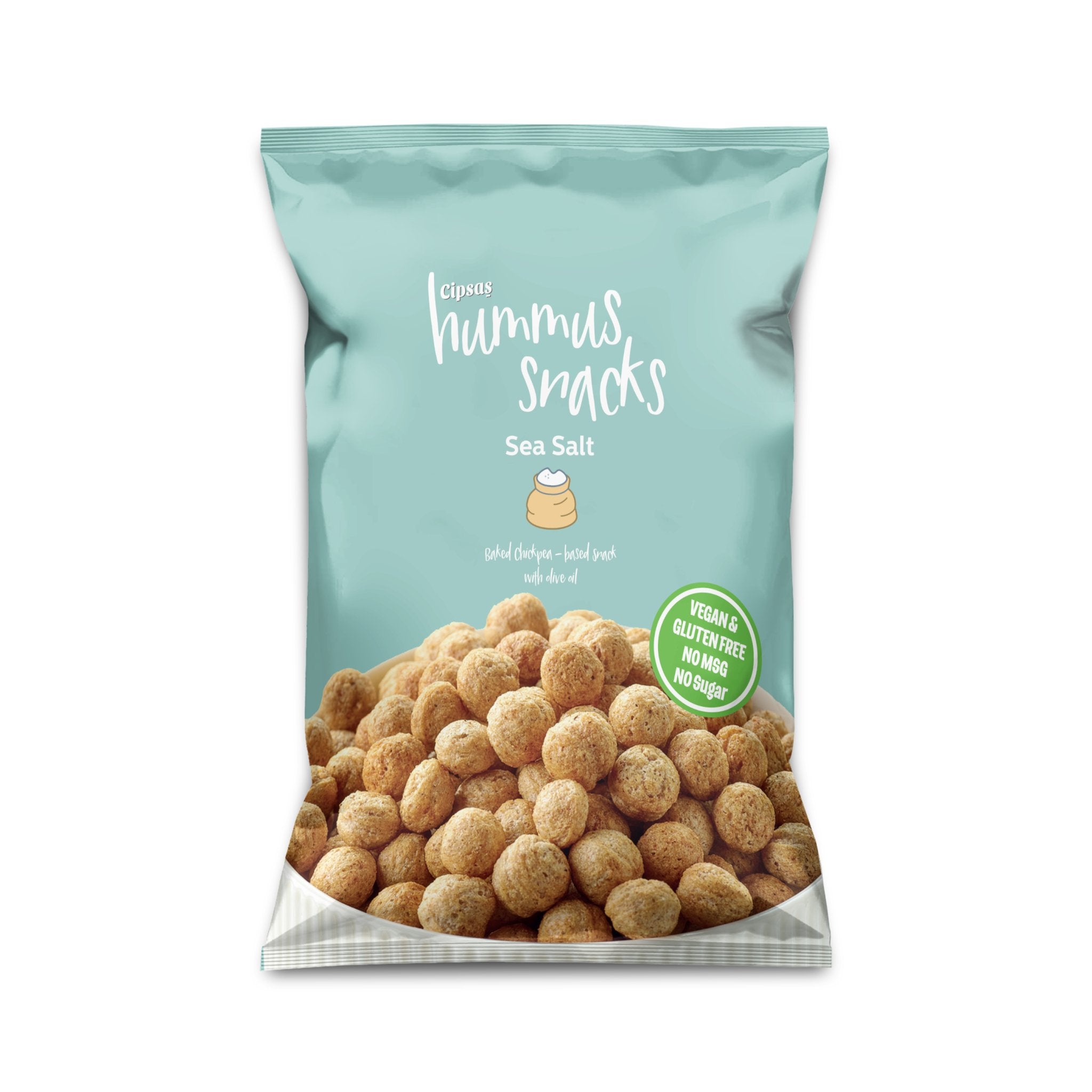 Cipsas Hummus Snacks Sea Salt (45G) - Aytac Foods