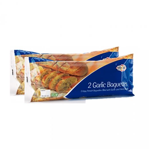 Cream of the Crop Easibake Twin Garlic Baguette (155G) - Aytac Foods
