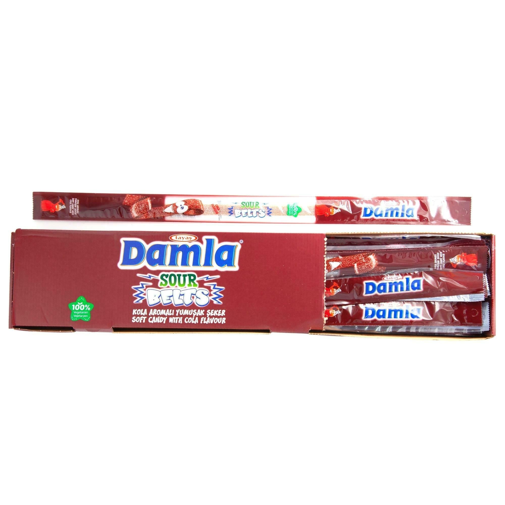 Damla Sour Belt Cola (15 Gr X 72 Pcs) - Aytac Foods