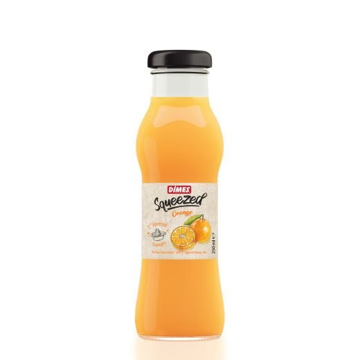 Dimes Glass Squeezed Orange (250ML) - Aytac Foods