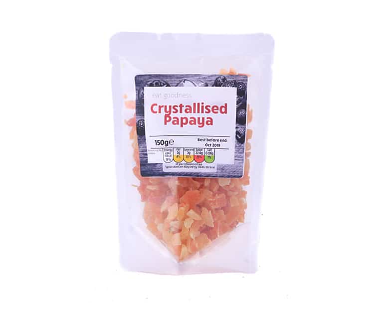 Eat Goodness Crystalised Papaya Dices, Thailand (150G) - Aytac Foods