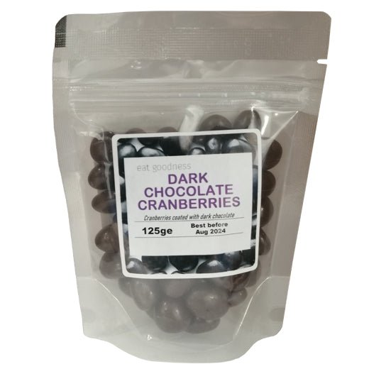 Eat Goodness Dark Chocolate Cranberries - 125GR - Aytac Foods