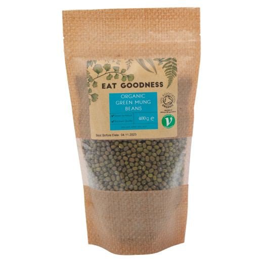 Eat Goodness Organic Green Mung Beans - 400GR - Aytac Foods