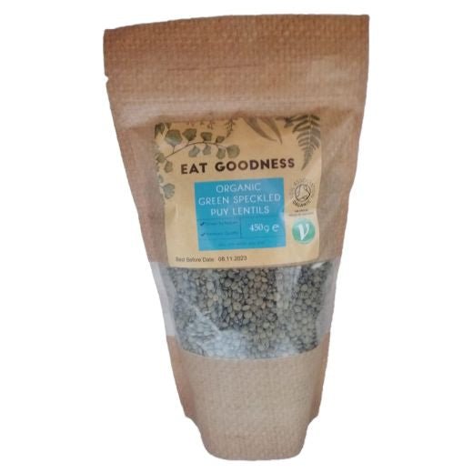 Eat Goodness Organic Green Speckled Puy Lentils - 450GR - Aytac Foods