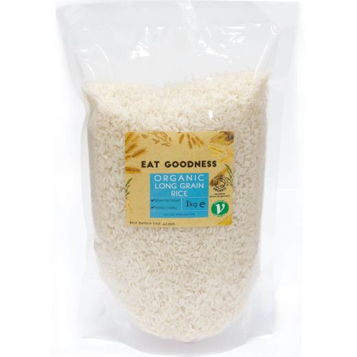 Eat Goodness Organic Long Grain Rice - 1KG - Aytac Foods