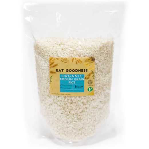Eat Goodness Organic Medium Grain Rice -10 X 1KG - Aytac Foods