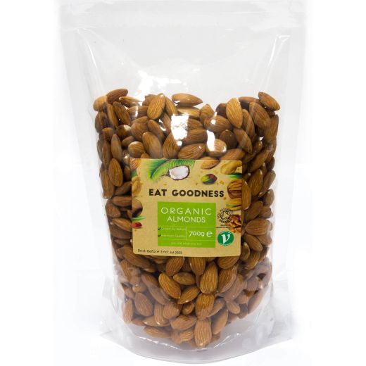 Eat Goodness Organic Natural Almonds -10 X 700GR - Aytac Foods