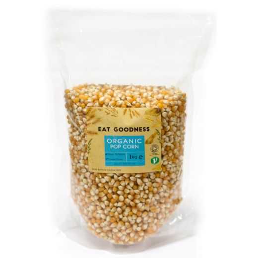 Eat Goodness Organic Popping Corn - 1KG - Aytac Foods