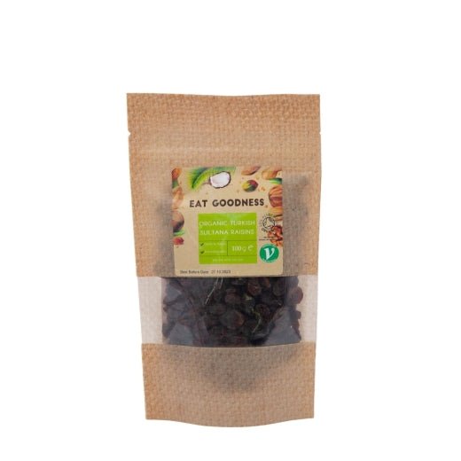 Eat Goodness Organic Turkish Sultana Raisins - 100GR - Aytac Foods