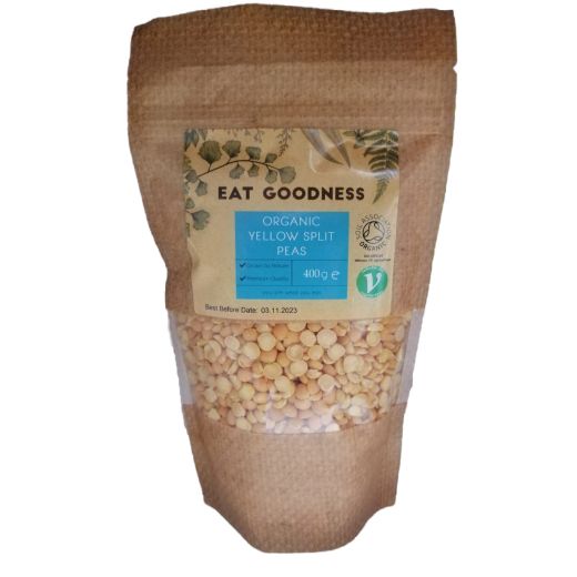 Eat Goodness Organic Yellow Peas Split - 400GR - Aytac Foods