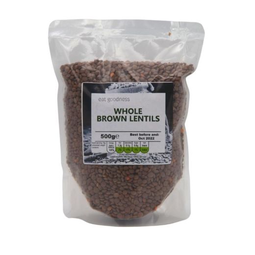 Eat Goodness Whole Brown Lentil - 500GR - Aytac Foods