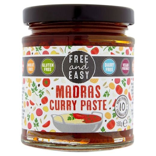 Free & Easy Madras Curry Paste- 190Gr - Aytac Foods