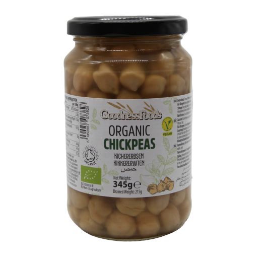 Goodness Organic Chickpeas - 345G - Aytac Foods