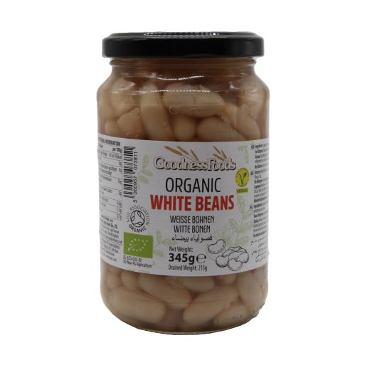 Goodness Organic White Beans - 345G - Aytac Foods