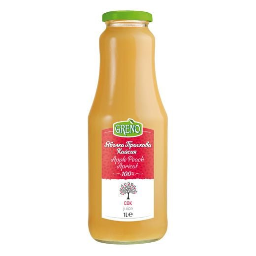 Greno-Apple - Peach – Apricot 100% Nfc Juice (1LT) - Aytac Foods
